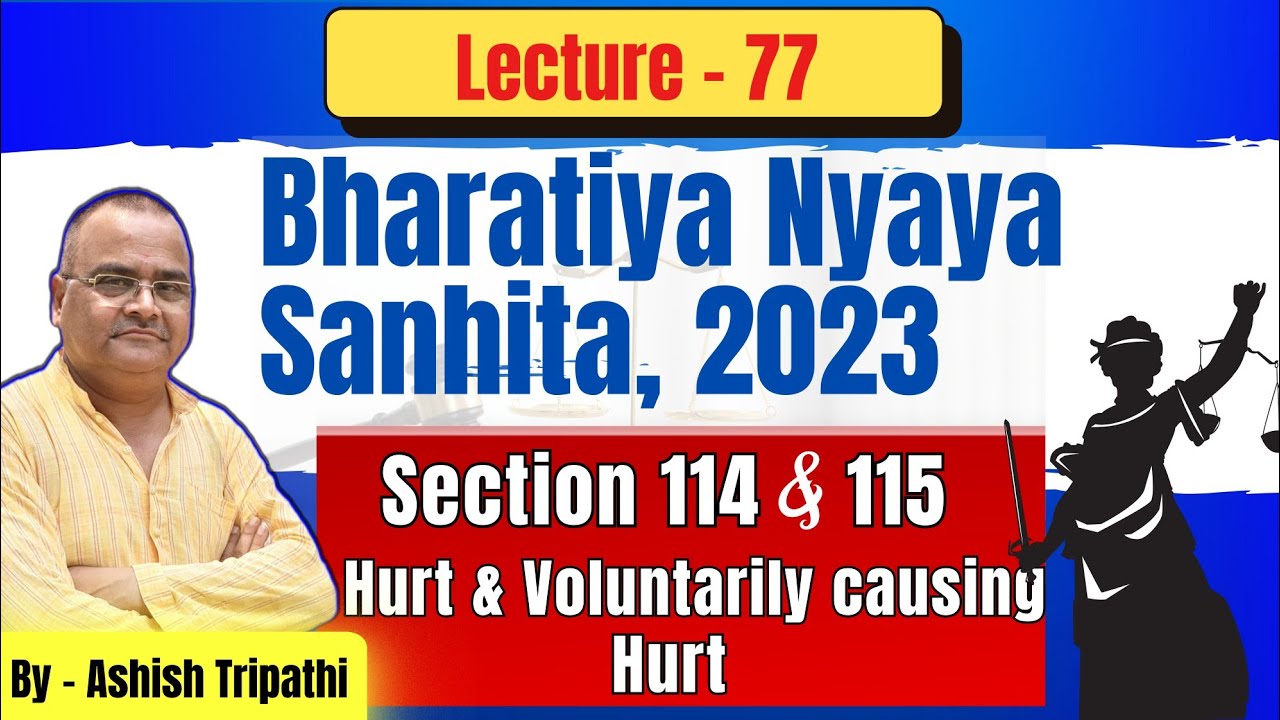 Section 114 & 115 BNS Explained | Hurt & Voluntarily Causing Hurt | IPC Sec. 319, 321 & 323 