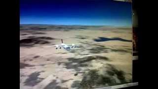 SA Airlink flying over Chelmsford Dam and Newcastle, South Africa