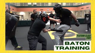 De-escalation, self-defense, control, Platoon Class 2401 takes on Baton Training