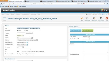 Responsive Content Thumbnail Image Slider Joomla  Module