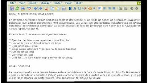 39.- Curso XHTML. Uso de loops en JavaScript