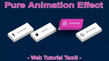 Pure Mouse Hover Animation Effect Html & CSS Web Tutorial Tamil #html #css #animation #trending