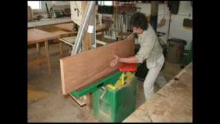 Earl Nesbitt shows the first part of the process of building a custom center leaf dining table.