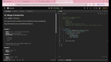 Leetcode 23 - Merge k Sorted Lists | Java Solution | Efficient & Easy-to-Understand Approach