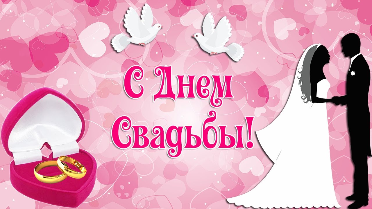 Футаж С Днем Свадьбы! Красивая Заставка Для Монтажа - YouTube