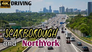 SCARBOROUGH &amp; NORTH YORK During PANDEMIC  //  4K Driving in HWY 401