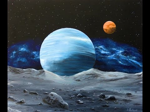 New Places - Space themed painting timelapse
