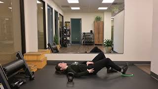Hooklying KB Pullover with Leg EXT with Hip IR Bias