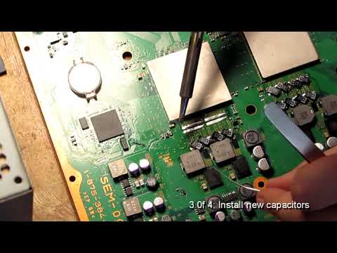 How to remove and replace PS3 capacitors - YLOD repair