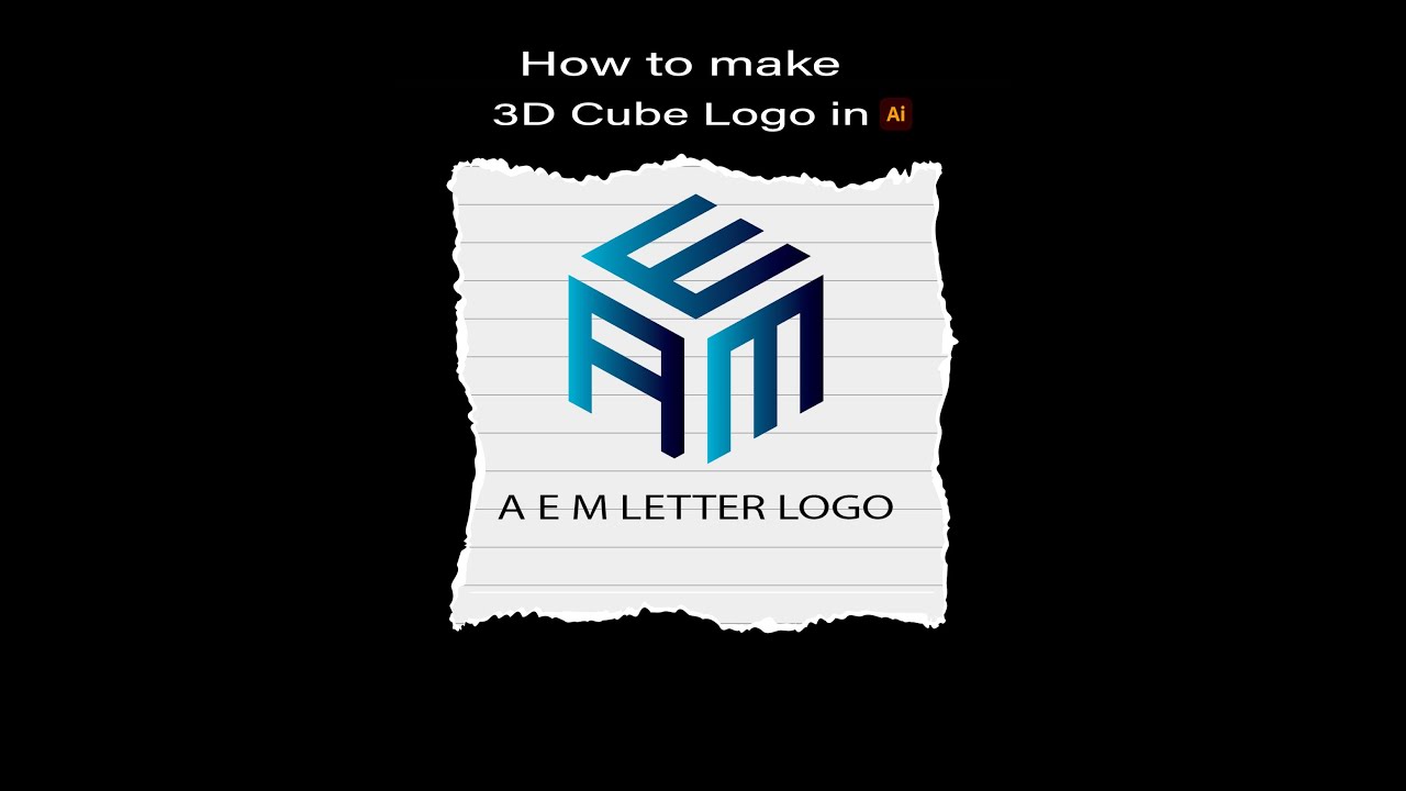 How To Make Any Custom Letters Logo Template With 3D Cube | Adobe Illustrator Tutorials | In Grid