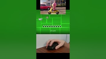 Labubu VS Hardest Jump in Geometry Dash! #shorts