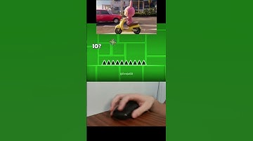 Labubu VS Hardest Jump in Geometry Dash! #shorts