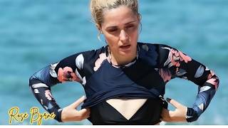 Rose Byrne Stockings, Hose, Tights, Bikini, Nylon, Lingerie, Bodysuit, Mini Skirt