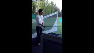 James at the driving range