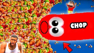 SHINCHAN vs CHOP vs AMAAN biggest snake BATTLE in WormsZone | WORM MATE SLITHER IO