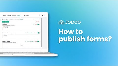 Form – How to publish forms?