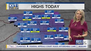 Thursday: Mostly cloudy & cooler