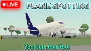 🔴 PTFS PLANESPOTTING LIVE 🔴 [VIEWERS CAN JOIN] Pilot Training Flight Simulator Roblox.