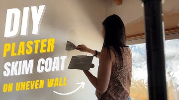 DIY skim coat plastering on uneven wall