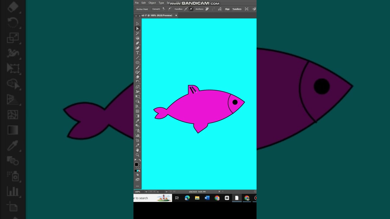 "How to Create Colorful Fish Animation in Adobe Illustrator 🎨🐠 | Easy Illustrator Tutorial"