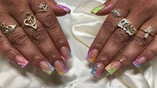 Spring nails  3D design #nailtechbae #likecommentsubscribe #frenchtipnails #nailtech