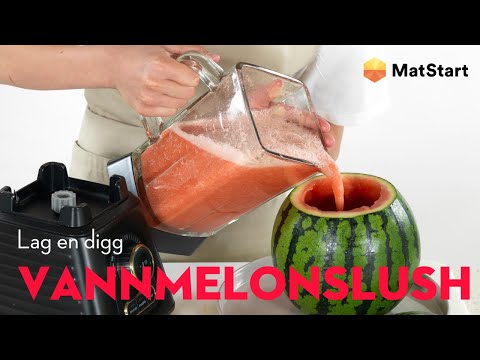 Vannmelonslush i sommervarmen