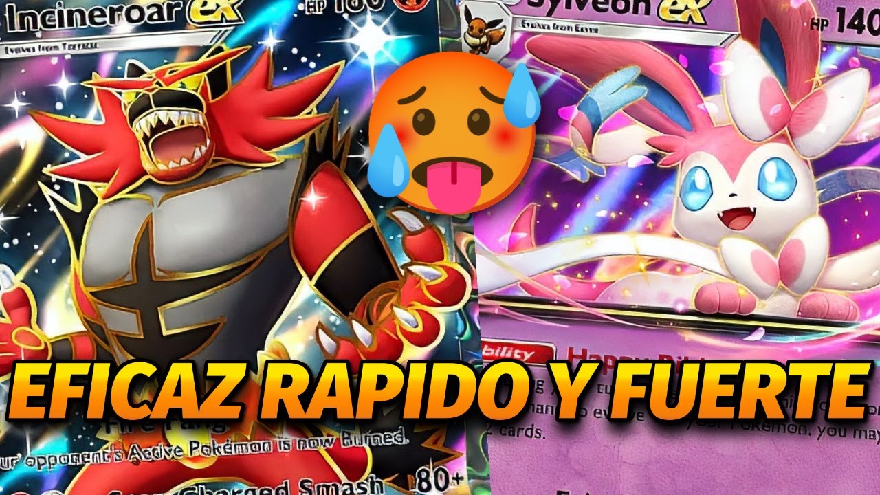 🔥BRUTAL este NUEVO Mazo de INCINEROAR EX y SYLVEON EX en POKEMON POCKET ...