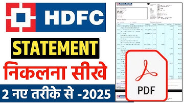 Hdfc Bank ka statement kaise nikale 2025 || How To Download Hdfc Bank Statement