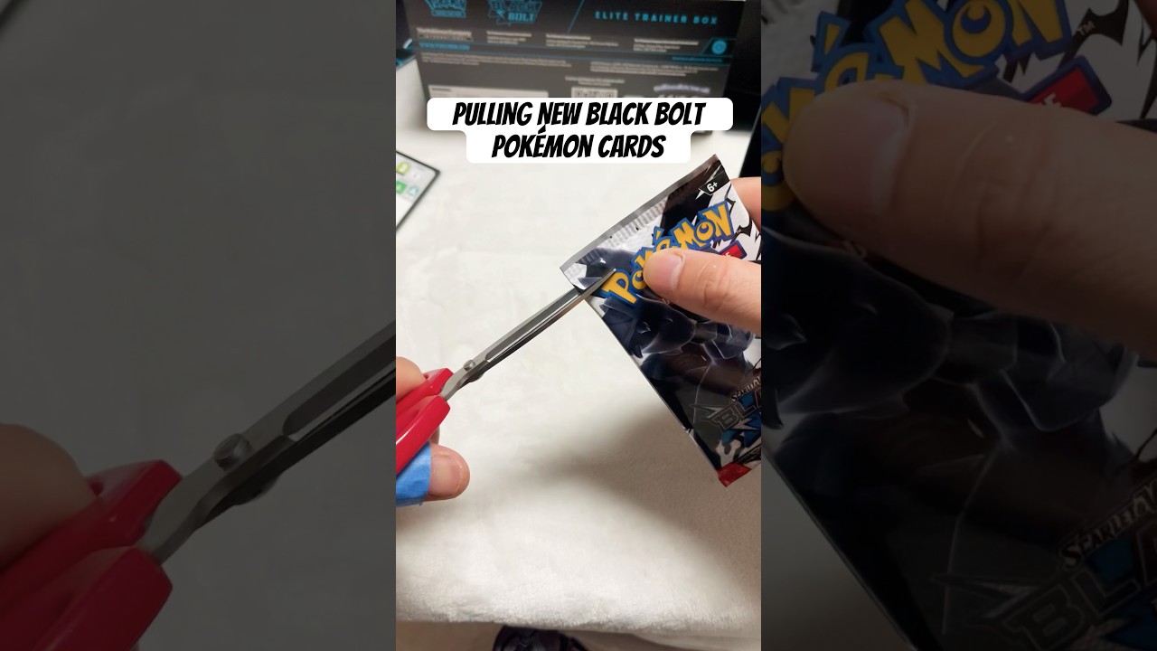 Pulling Black Bolt Pokemon cards ETB 