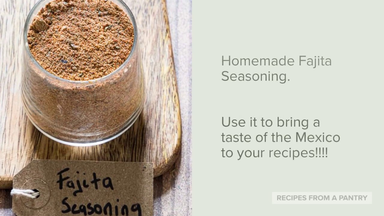 How To Make Fajita Seasoning Recipe - YouTube