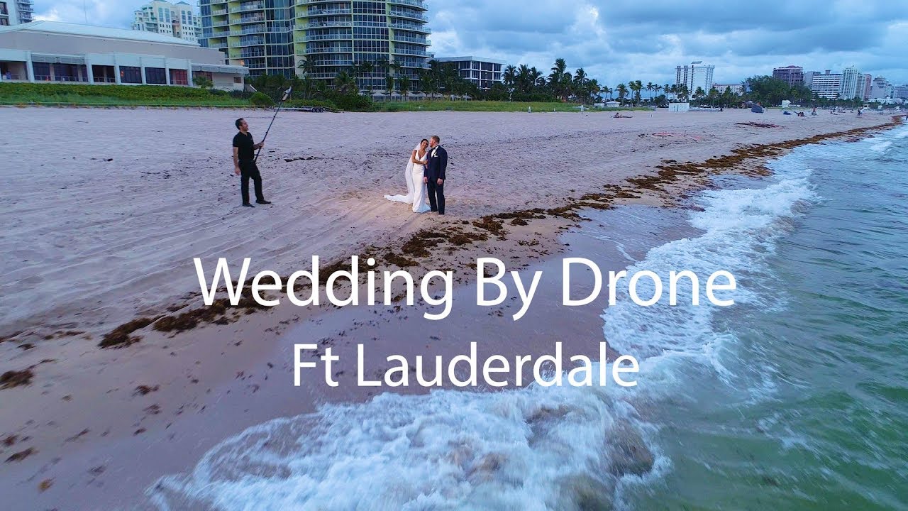 Wedding By Drone At Marriott Harbor Beach Ft Lauderdale