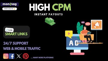 How to use Smart Links and Earn High CPM | Monetag 2025 | Weekly Payment @monetag