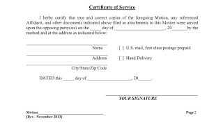 Motion Packet Forms