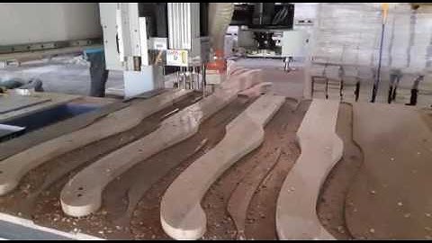 QUICK CNC -UA-481 machine in Malaysia ,cutting solid wood with 12kw HSk spindle and boring head