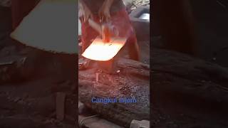 cangkul sambung gergaji semakin tajam #petani #cangkul #shorts