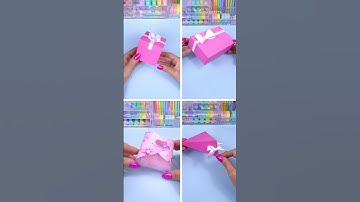 Easy paper crafts and cute gift ideas 💖 Gift box #diy #craft #gift #giftideas #art #artandcraft