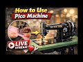 Quick Demo Of Pico/zigzag machine✅ LIVE🛑 #sewingmachine #demo