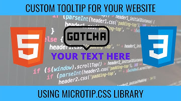 Custom Tooltip for your website || Microtip.css || HTML & CSS | Cool Coding Tamil