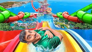 أطول برج زحاليق مائية 🏄🏻‍♂️🌊 | مدينة العاب مائية !!