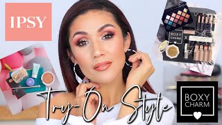 Ipsy & boxycharm march 2020 boxes try on