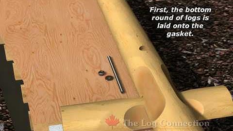 The best log home bottom round anchorage detail by The Log Connection.