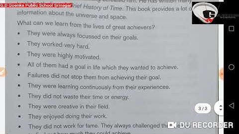 Grade 4 Moral Science 19 08 20 Week 4 Learning from Achievers