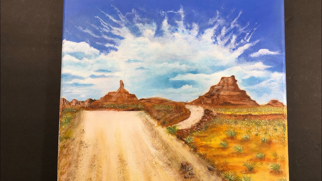 Valley of Gods, Utah Acrylic Landscape painting YouTube