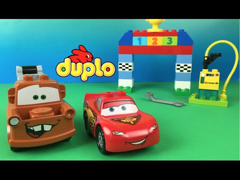 LEGO DUPLO DISNEY  PIXAR CARS LIGHTNING MCQUEEN MATER RACING AT PISTON CUP