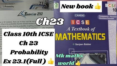 Class 10th ICSE Maths Ch 23 Probability Ex 23.1(Full) easy explained 👍 Subscribe 👍Like 👍Share 👍
