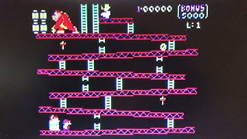 160x100x16 CGA Donkey Kong Animation Running on an IBM PCjr