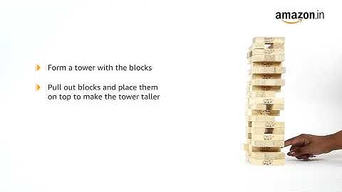 Hasbro Gaming Classic Jenga, Hardwood Blocks, Stacking Tower Game For Kids , 1 or More Players