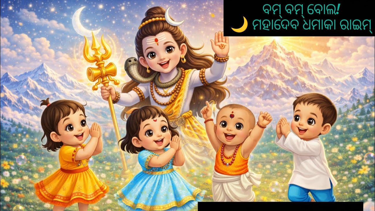  ବମ୍ ବମ୍ ବୋଲ /Bam Bam Bol – Kids Mahadev Dance | Odia Cartoon Rhymes 2026/KriSty kids adventure 