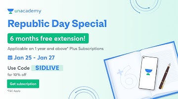 Republic Day Special Offer! 6 Month Extension with min 1-year Plus Subscriptions | Use Code SIDLIVE