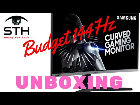 Samsung 24" Gaming Monitor C24RG50 16:9 144Hz Curved FreeSync LED 24 Inch - UNBOXING -